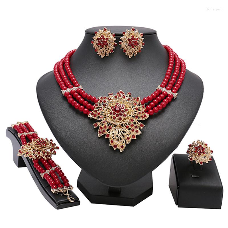 

Necklace Earrings Set Longqu Dubai Gold Plated Woman Nigerian Wedding Accessories Moroccan Traditional Jewellry Promotion, Picture shown