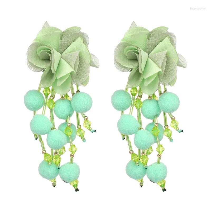 

Dangle Earrings Wholesale Bohemian Design Earring Woman Colorful Long Tassel For Women 2023 Big Statement Hanging Ear Ring