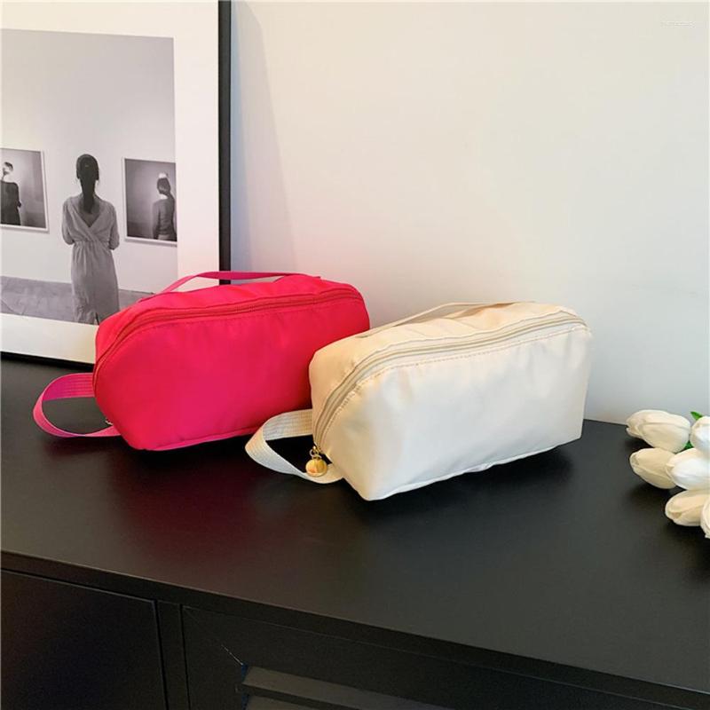 

Makeup Brushes Bag Nylon Organizer Clutch Bags Large Capacity Multi-function Casual Portable Solid Color Simple For Weekend Vacation