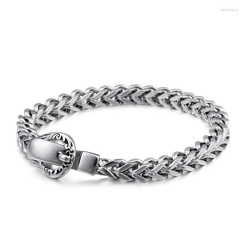 

Link Bracelets Domineering Men's Titanium Steel Bracelet Double Twist Chain Atmospheric Classic Retro