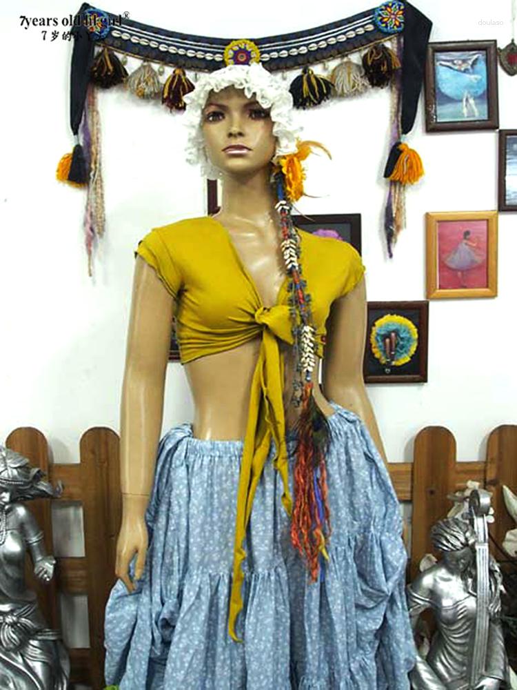 

Stage Wear Lycra Cotton Belly Dance Sleeveless Wrap Top Velvet Fat Chance Tribal Costume AH36 44, Ah41