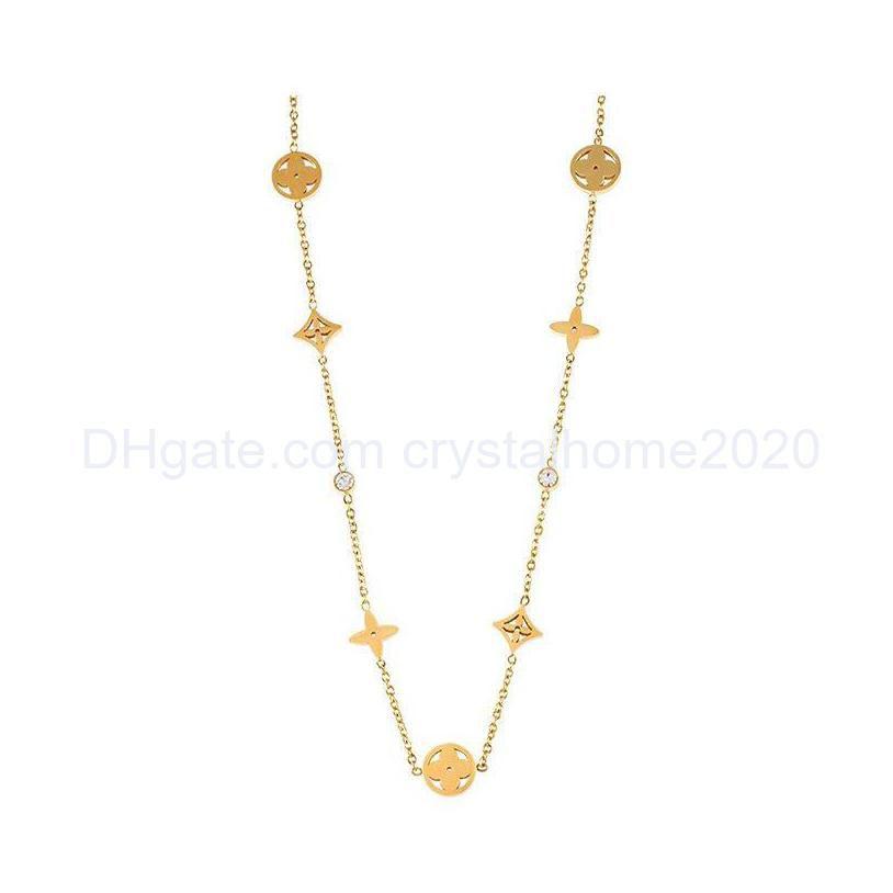 

Pendant Necklaces Luxury Brand Clover Necklace 18K Gold Stainless Steel Jewelry For Women Gift Drop Delivery Pendants Ot8Xr Dhvrm