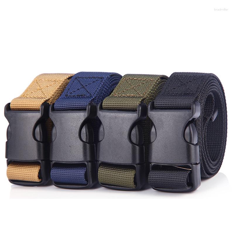 

Belts Fashion Men's Outdoor Training Canvas Belt Women's Lightweight Multifunctional Imitation Nylon Tactical Buckle Casual Waistband, Black