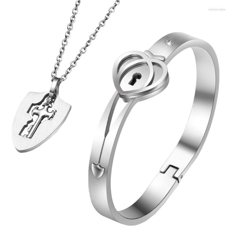 

Charm Bracelets Set Of Valentine's Day Necklace Bracelet Exquisite Neck Jewelry Bangle GiftCharm Raym22