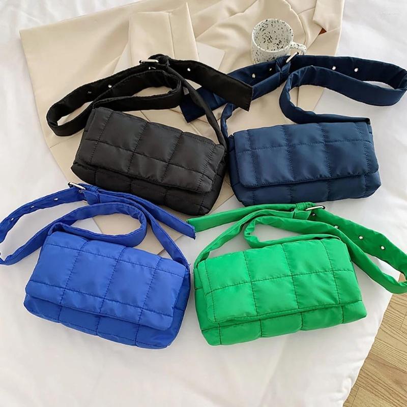 

Evening Bags Fashion Space Pad Cotton Women Shoulder Winter Nylon Padded Quilted Shopper Female Casual Crossbody Handbags, Gn