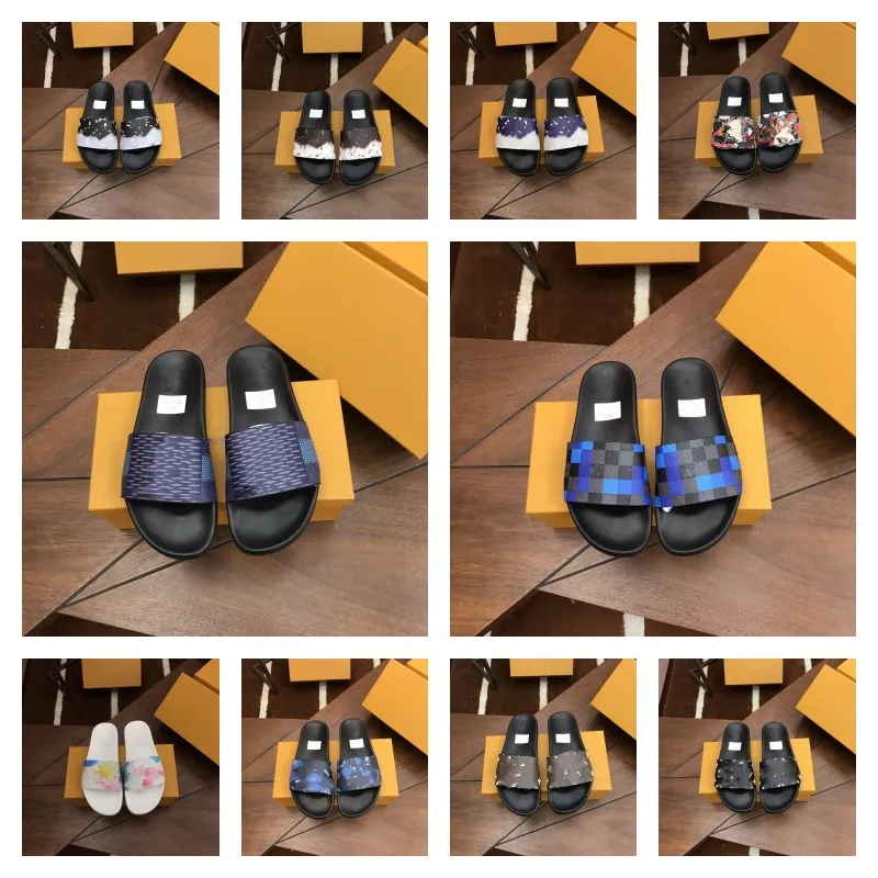 

L and V MULE WATERFRONT Men Women sport Slippers ladies Slide monograms Sandals Designer flat casual Shoes Luxury Summer Thick bottoms S wlF, Lvql4037