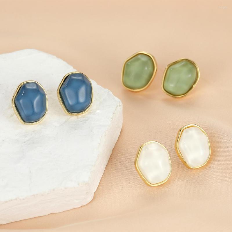 

Stud Earrings Anslow Design Fashion Brand Irregular Geometry Resin For Women Female Office Lady