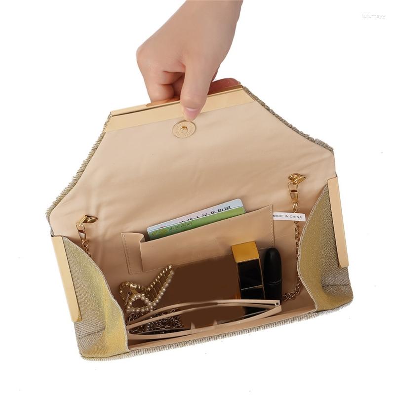 

Cosmetic Bags Women Evening Clutch Bag Bridal Shoulder Wedding Purse Handbag With Chain, Black