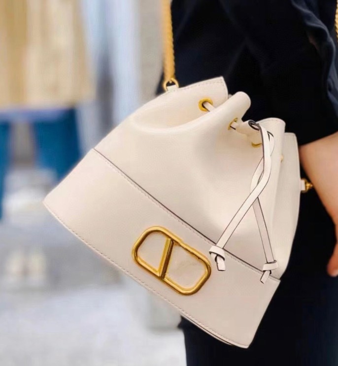 

Bucket Bag Top luxury Designer Crossbody Shoulder Bags Handbag women's fashion leather handbags handbag wholesale removable shoulders strap, White