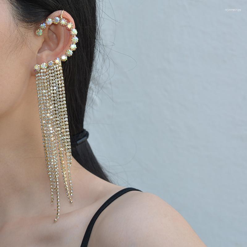 

Stud Earrings Fashion Jewelry Accessories Creative Shiny Rhinestone Ear Hook Pendant Ladies Long Dinner Party Wedding