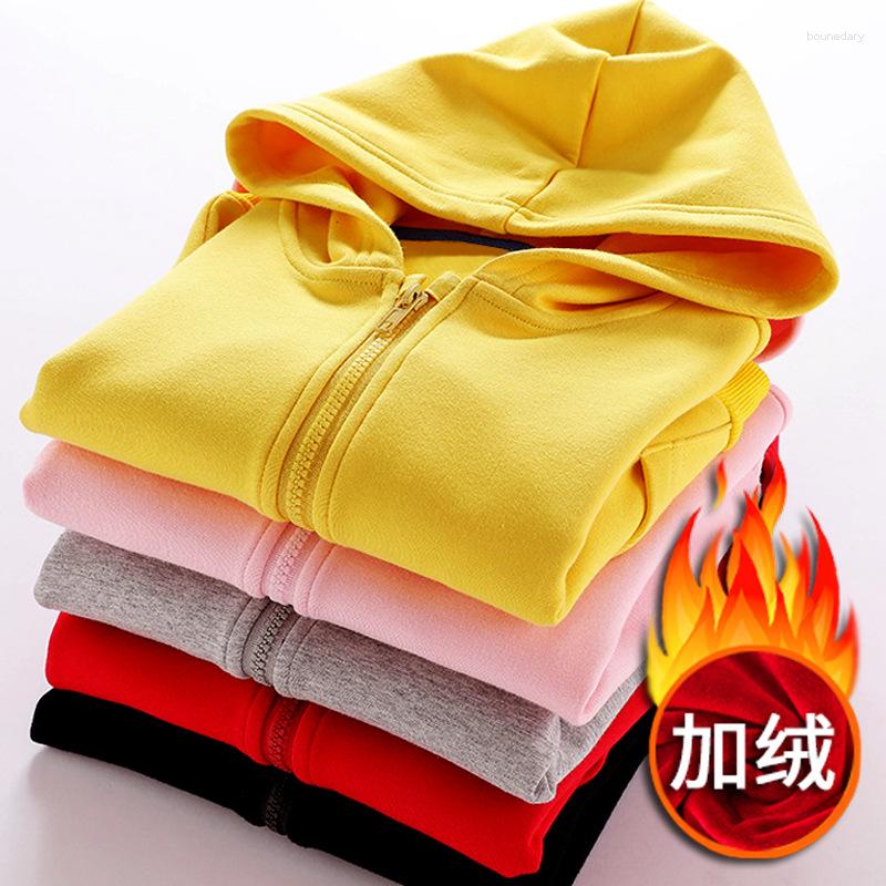 

Men's Hoodies Winter 2023 Zipper Children Jackets For Boys Clothes Sweatshirt Coats Kids Girls, White