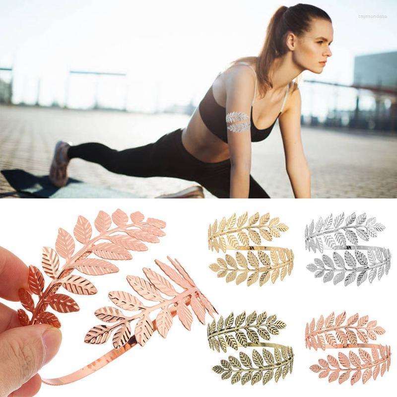 

Link Bracelets Chain Vintage Metal Greek Roman Laurel Leaf Bracelet Armband Upper Arm Cuff Armlet Festival Bridal Belly Dance Jewelry Raym22