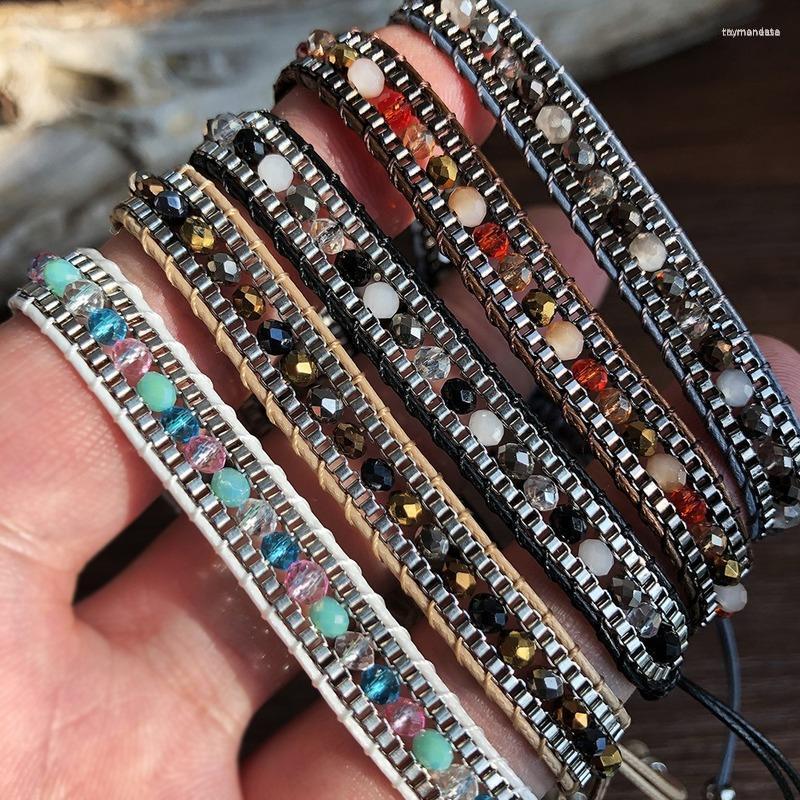 

Link Bracelets Chain Bohemian Bracelet Handmade Woven Friendship Braided Rope Beads Multicolour Miyuki Adjustable Beaded BraceletsLink