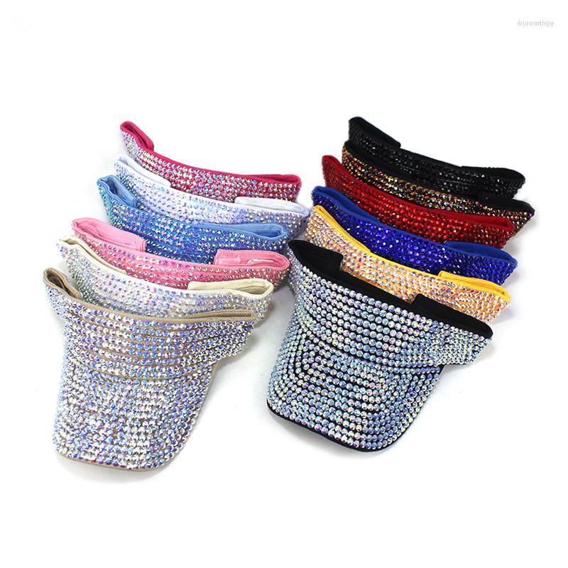 

Berets 2023 Summer Cotton Color Rhinestone Visors Adjustable Sun Protection Cap For Men And Women 05, Blue