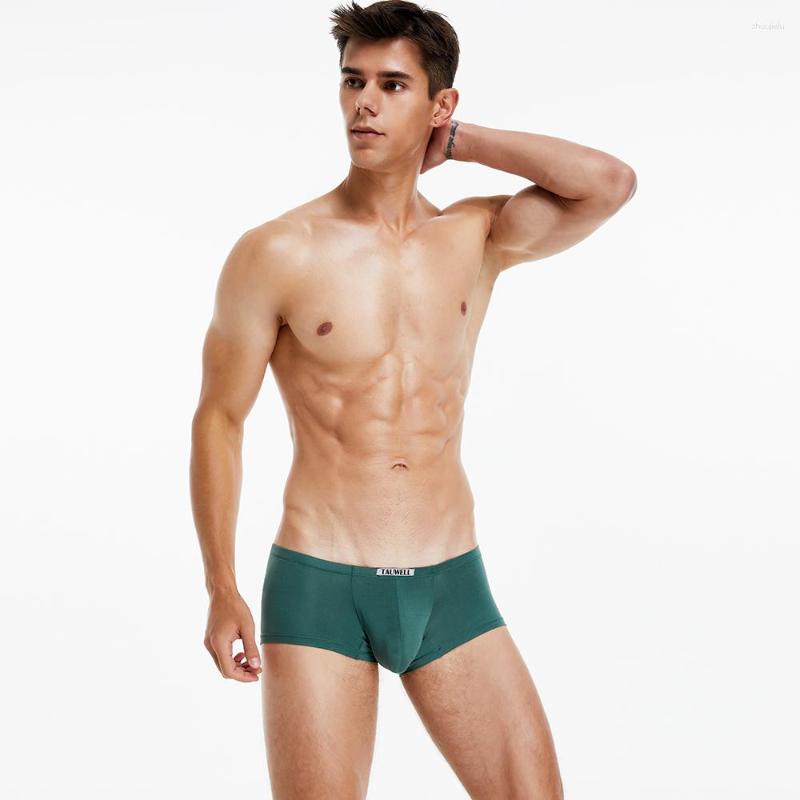 

Underpants TAUWELL 2023 SUMMER MEN'S SEXY SOLID ELASTIC BOXER BRIEFS, Blue