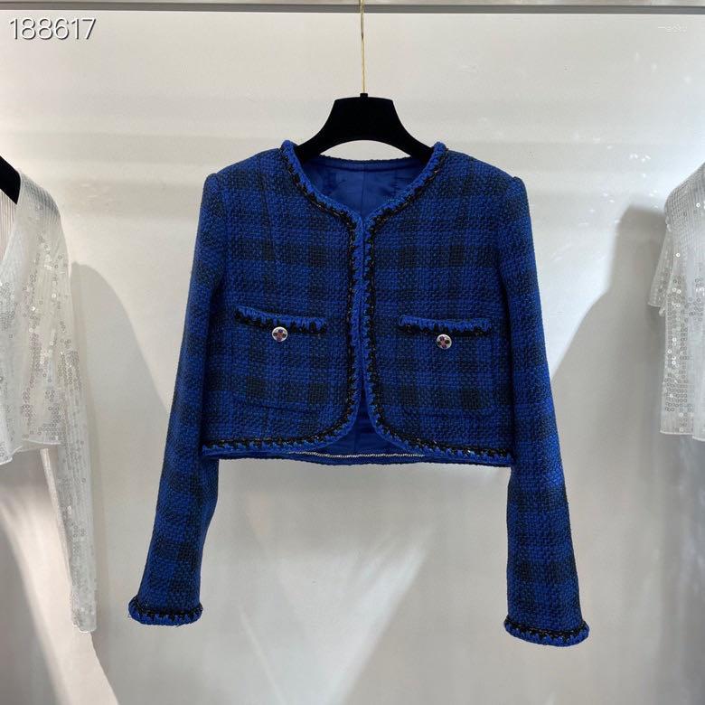 

Women' Jackets Rt0396 Fashion Women Coats & 2023 Runway Luxury European Design Party Style Women' Clothing, Blue