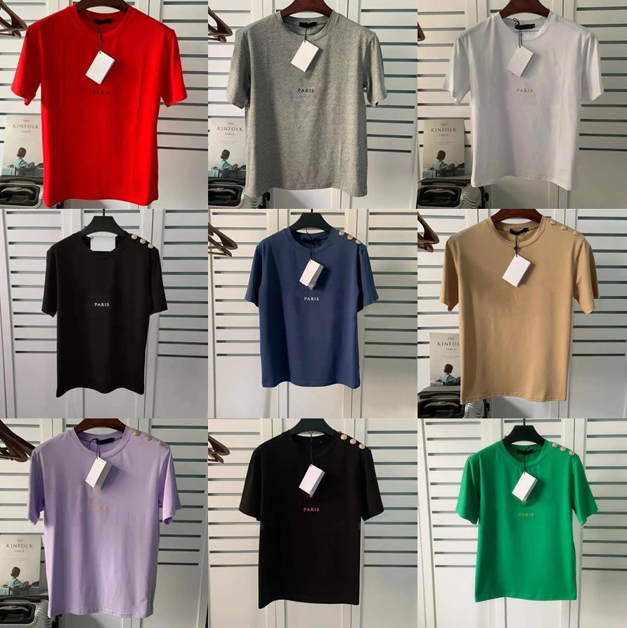 

Summer Mens t-shirts balmain designer men tees short sleeve crewneck pullover shorts shirts loose women mens top, 20