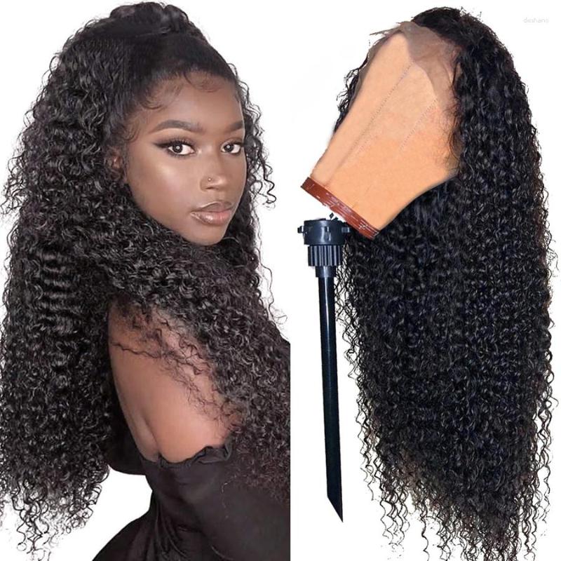 

Fureya Hair Black Curly Human Wigs With Baby 13x6 Lace Front Glueless Brazilian Remy For Women, Natural black