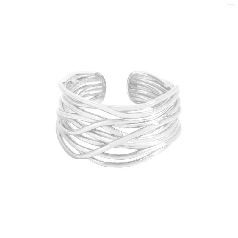 

Cluster Rings Small And Luxury Design Versatile Irregular Vine Branch Winding Texture Ring 925 Sterling Silver Female