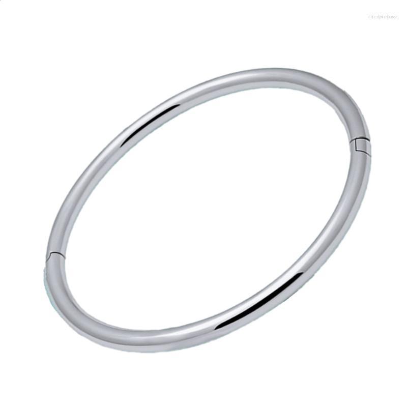 

Bangle Fashion 925 Silver Round Simple For Women Men Party Gifts