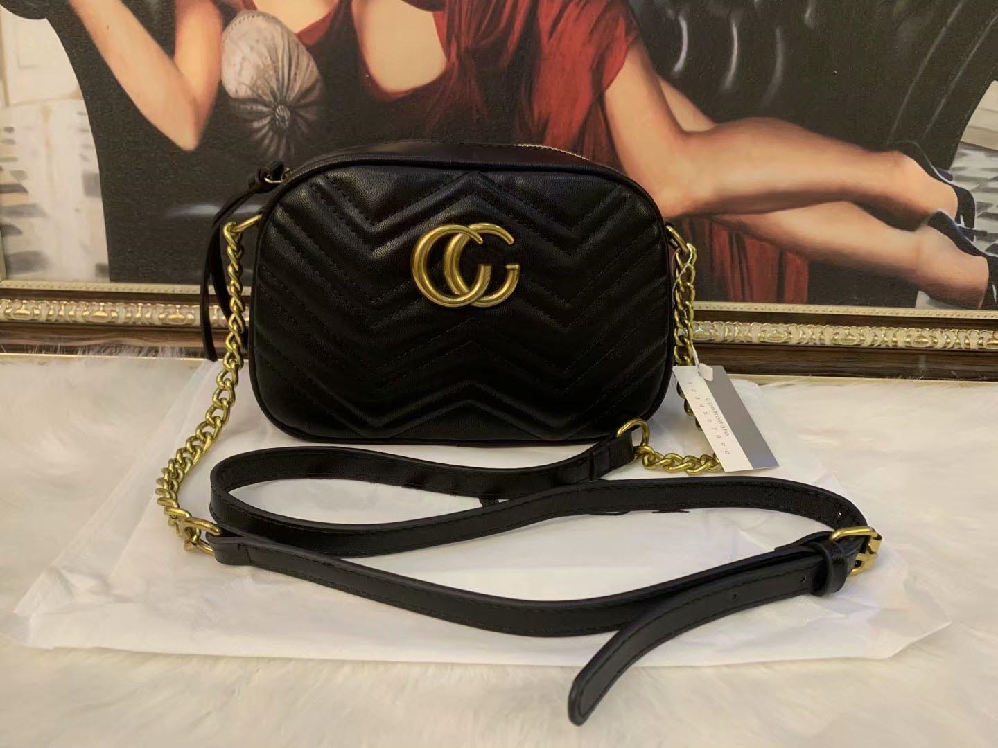 

Wholesale Leather Shoulder Bags High Quality luxurys G designers Fashion guccis for womens CrossBody bag Handbag ladies purse Cross Body Clutch Handbags, Black