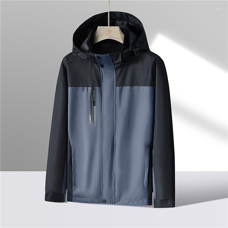 

Men' Jackets Men Jacket Windbreaker Spring Autumn Outdoor Waterproof For Hiking Camping Climbing Brand Lightweight Hooded, Blue