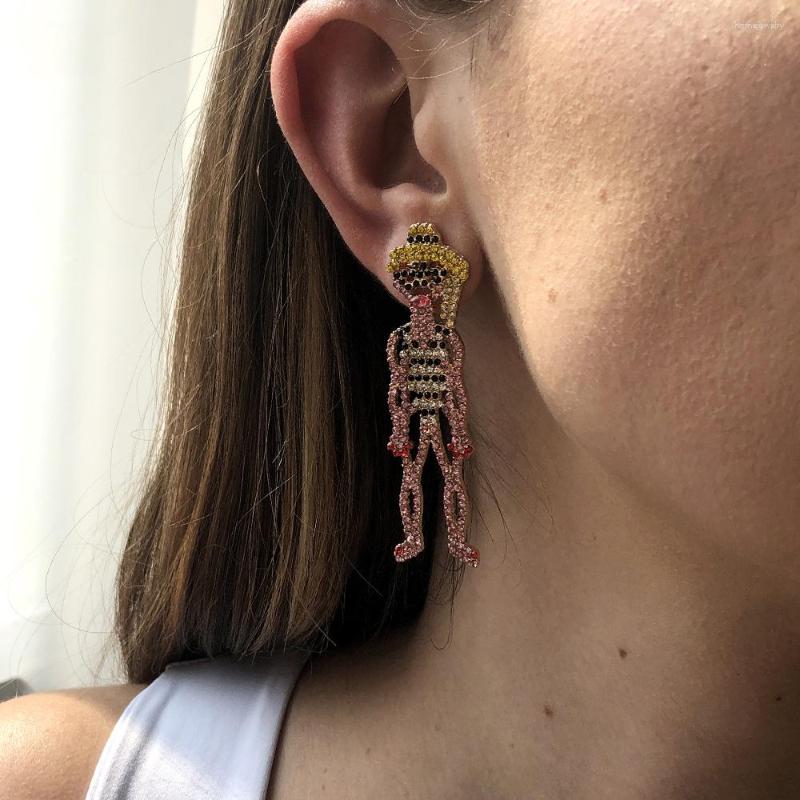 

Dangle Earrings Lovely Colorful Crystal Drop Earring Statement Rhinestone Handmade For Women Girls Fashion Jewelry Gifts