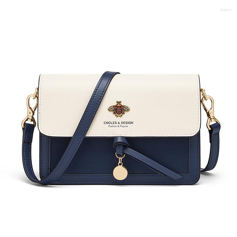

Evening Bags Cnoles Women Bee Shoulder Romantic Organ Small Square Bag Brand Fashion Ladies Luxury Handbag Purse Crossbody, Blue