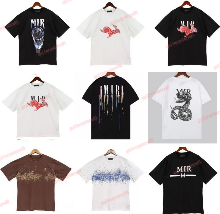 

Summer Men's T-shirts Graffiti T-shirts Quality Designer Men A miri T-shirt Print T-shirts Short Sleeve Casual Letter T-shirt Loose Men's Tee Crewneck Hip Hop, E111
