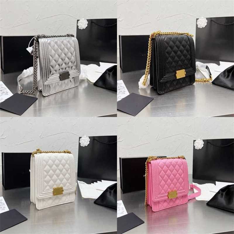 

Luxury purse Casual wallte Vertical Leather Small Fragrance Mobile luxuries designers women bag Classic Chain Cowhide Diamond 2023 designer crossbody bags, Pink14