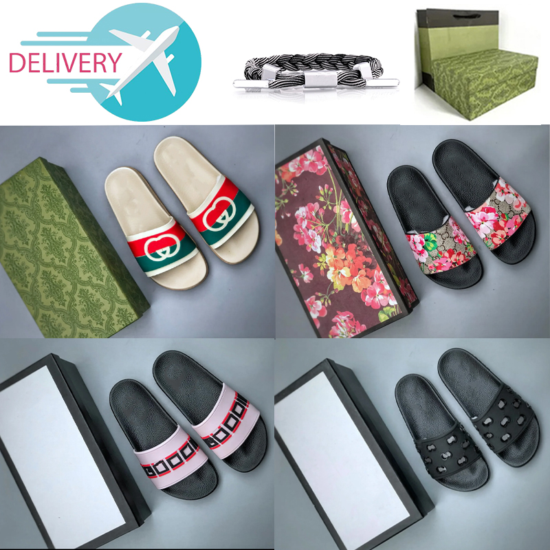 

2023 Designer Slippers For Mens Womens Fashion Classic Flat Summer Beach Shoes Man Scuffs Leather Rubber Flat Floral Flower Tiger Slides Sliders, Color #27