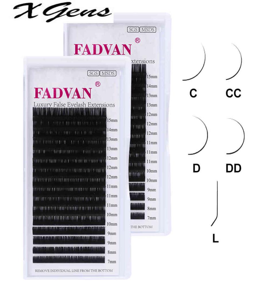 

Fadvan Classic 16 Lines Faux Mink Natural Eyelash Extension CCCDDD Curl Individual Makeup Lashes Extension Supplies9158436