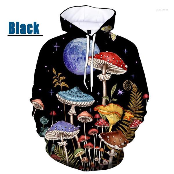 

Men's Hoodies 2023 Est Plants Mushroom Camo Funny Sweatshirt 3D Print Casual Sweatshirts
