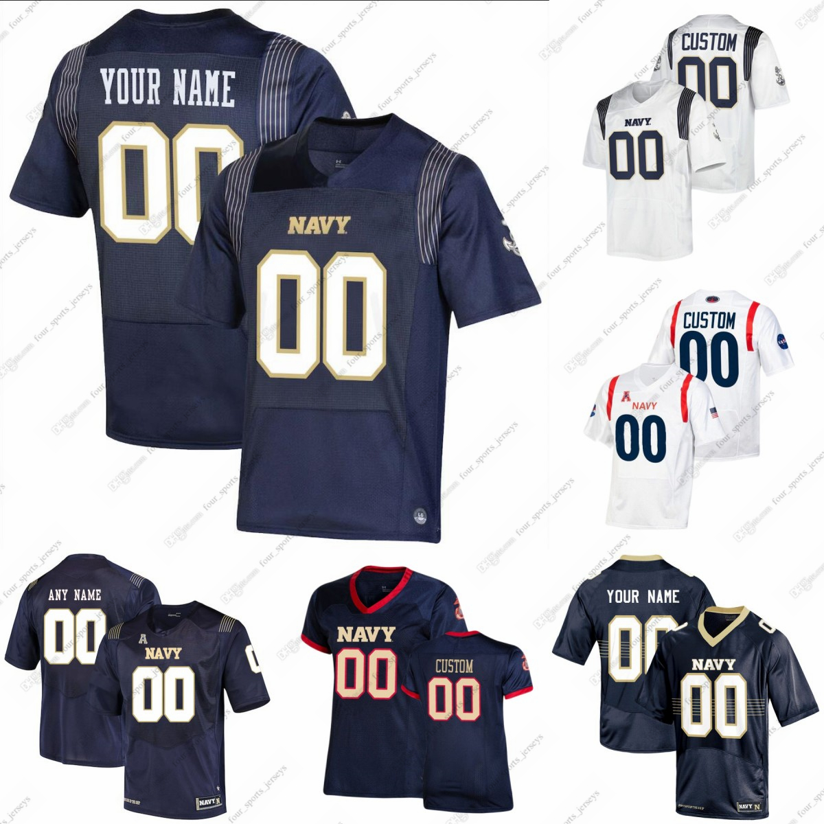 

Custom NCAA Navy Midshipmen College Football Jerseys Bouton Crawford Cummings Glover McMahon Molden Spencer Wheless Busic Byrd Davis Reed Robinson Cromwell, As in picture