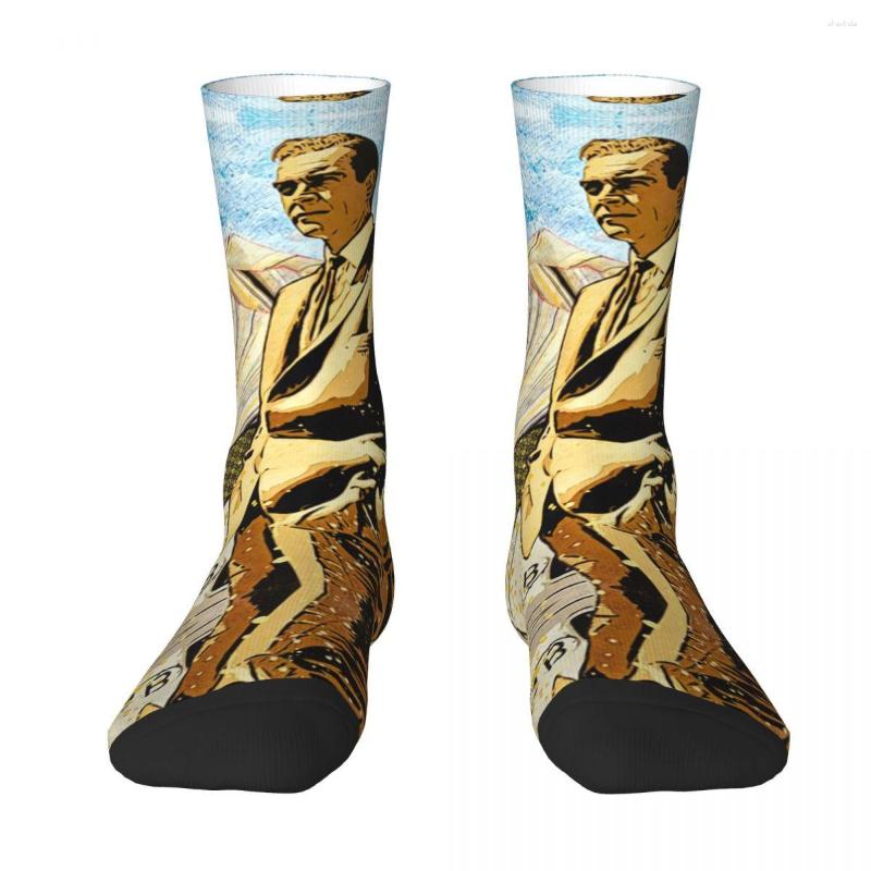 

Women Socks Sean Connery Gifts&Merchandise(2) Stocking Premium TO BUY Sarcastic Contrast Color Knapsack Compression, White