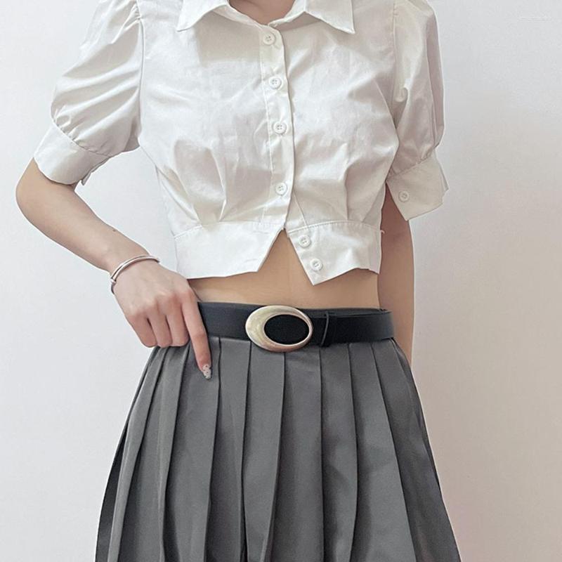 

Belts PU Leather Women's Belt Designer Metal Buckle Waist Strap Female Fashion Black Jeans Adjustable Decorative Waistband, Style 02