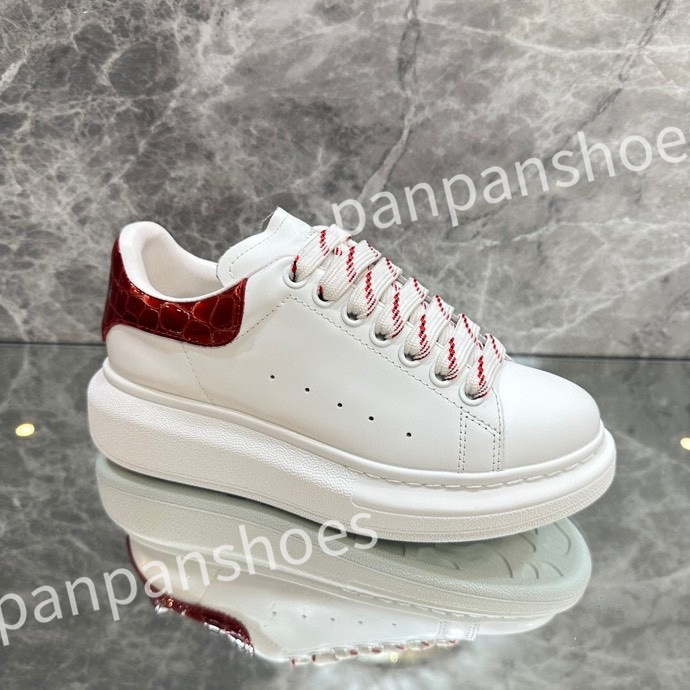 

2023 new Luxury Designer Sneakers Casual shoes Leather Lace Up Men Fashion Platform White Black mens womens Espadrilles Sports Trainer, 08