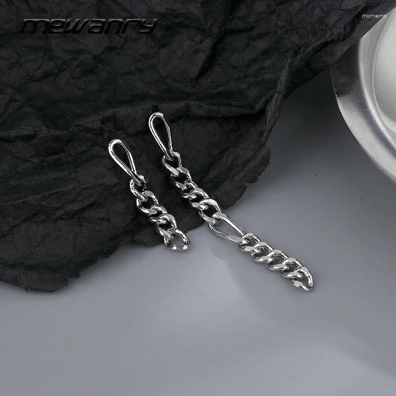 

Stud Earrings Mewanry Silver Color Trend Punk Hip Hop Creative Asymmetric Chain Party Jewelry Birthday Gift Wholesale