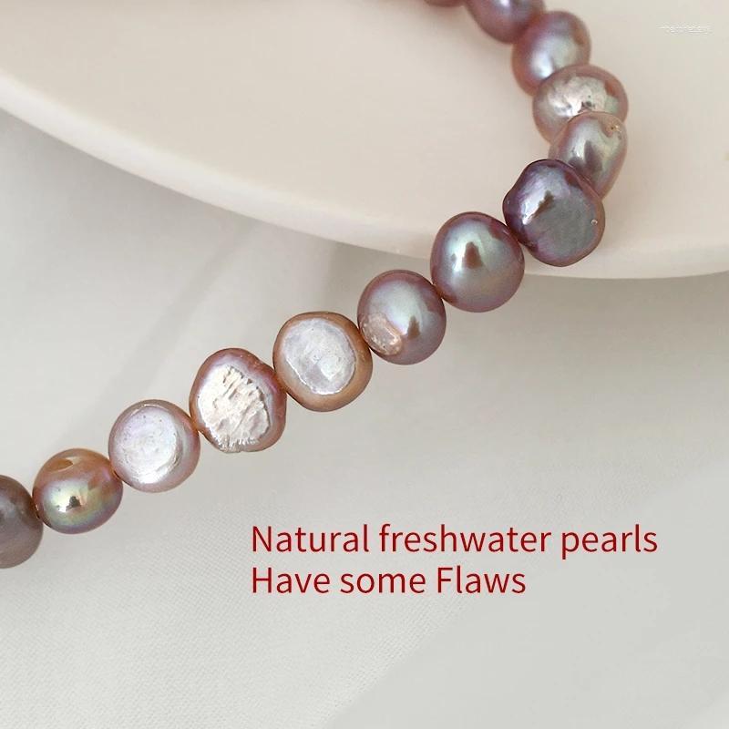 

Strand Items Real Natural Freshwater Baroque Pearl Bracelets & Bangles For Women Stainless Steel Beads Bracelet Jewelry