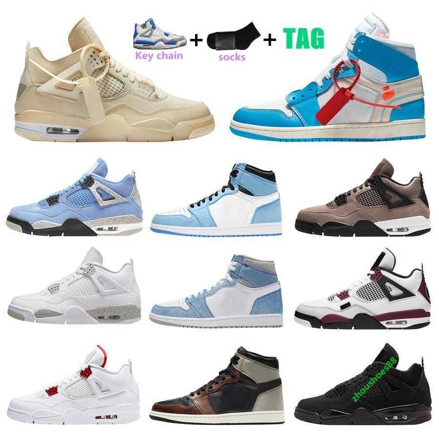 

1 Mens High OG Basketball shoes University Blue Obsidian UNC 4S Shimmer Black Cat Fire Red Metallic Purple Sail 1s Hyper Royal Dark Mocha womens Sneakers trainers, 24