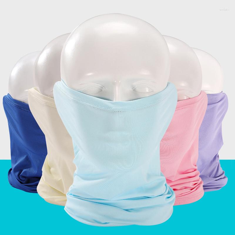 

Scarves Summer Sun Protection Silk Face Cover Mask Women Men Ourdoor Cycling Hiking Camping Hunting Running Neck Tube Scarf Bandana