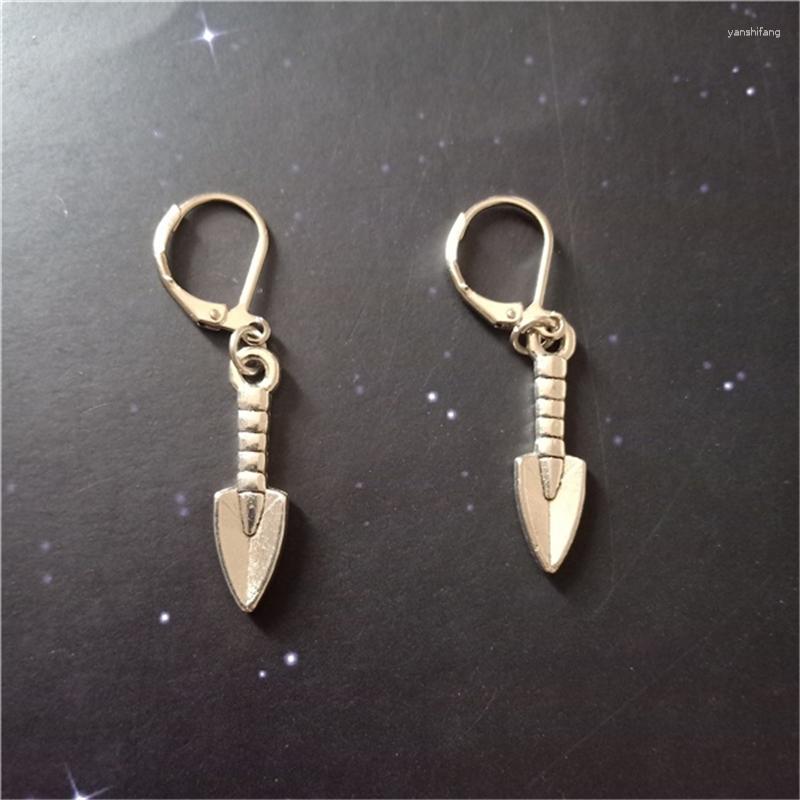 

Dangle Earrings Shovel Leverback Clip Geek Jewellery Quirky Tool Jewelry