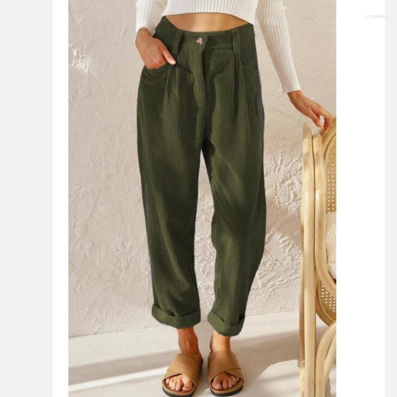 

Women' Pants Autumn Casual Corduroy Women 2023 Loose Straight Trousers For High Waist Streetwear Joggers 24322, Black