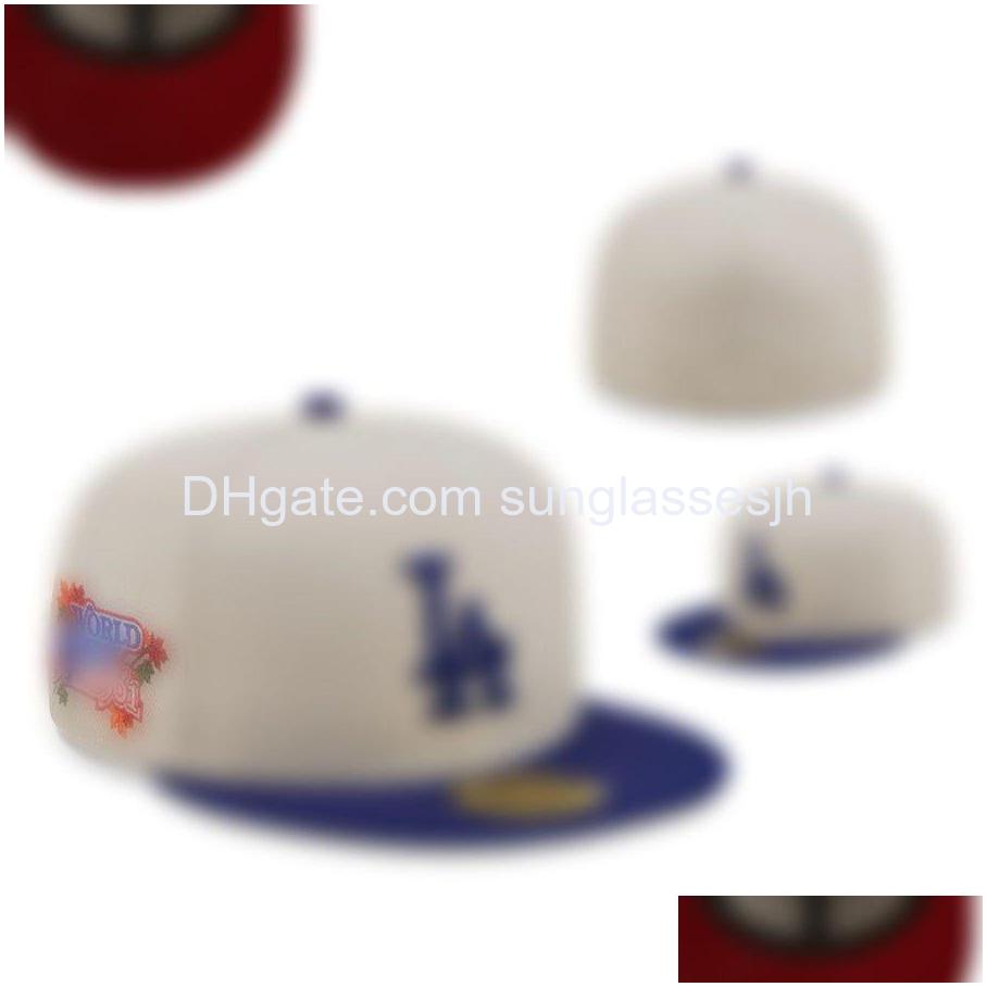 

Ball Caps Fashion Designer Fitted Snapbacks Hats Hip Hop Black Color Flat Peak Fl Size Closed Cotton Baseball Fottball Sports Hat Al Dhrum, As show