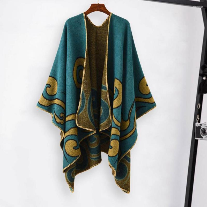

Scarves Lady Cloak Knitting Soft Shawl Print Bohemian Women Autumn