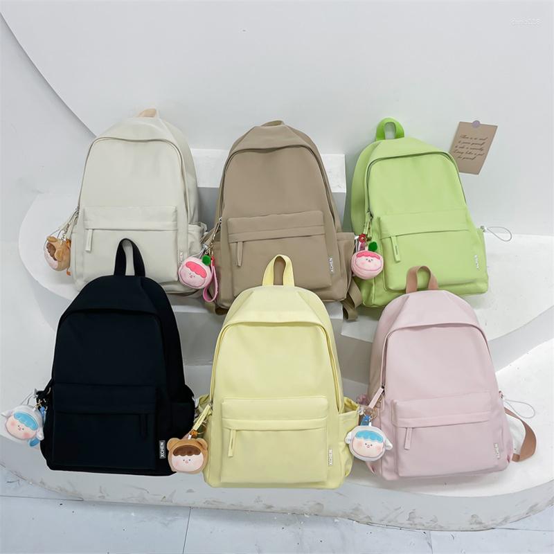 

School Bags Summer Women Backpack Minimalist Style Bag For Girls Large Capacity Travel Backpacks Waterproof Bookbags Mochila, Black