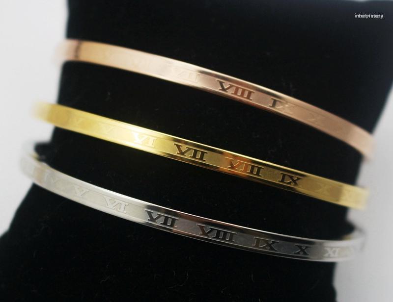 

Bangle 3pcs Friends Roman Numerals Stainless Steel Gold/Rose Gold/Silver Color For Women
