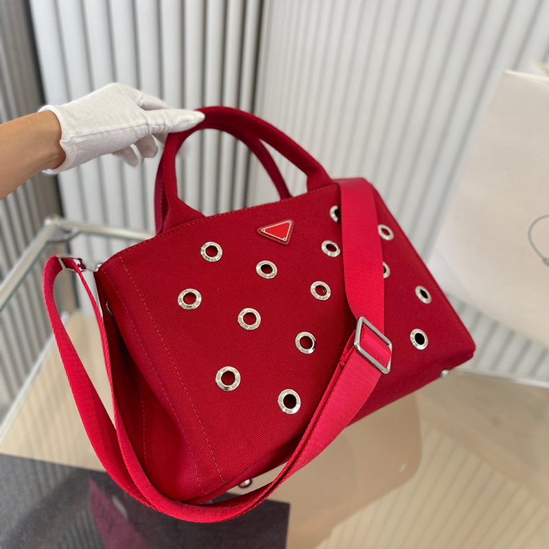 

New Style Large Capacity Nylon Belts Designer Clutch Metal Dot Big The Tote Bag Prad Triangle Logo Cotton Woven Shopping Totes Shoulder Bags Colors Women Size 29x20cm, 4# 29x20cm