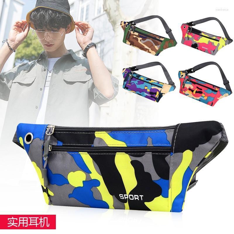 

Waist Bags Women Outdoor Sports Bag Men Portable Camouflage Chest Waterproof And Anti Theft Multi Functional Unisex, Blue