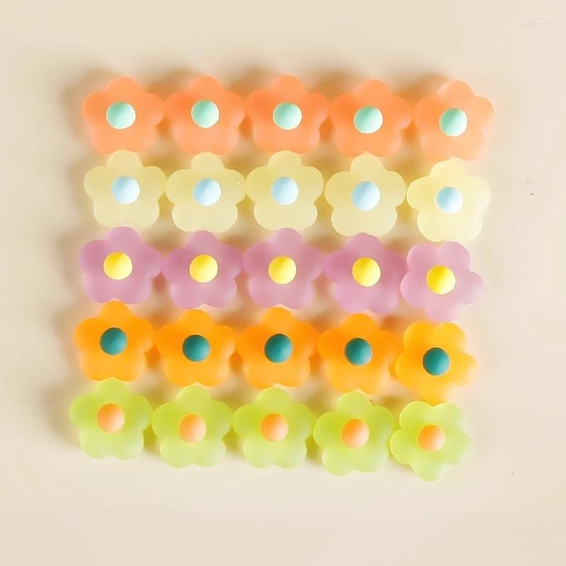 

Nail Art Decorations 20Pcs Trendy Resin Patch Hit Color Sweet Small Flower Daisy Decoration DIY Ins Hyunya Charm Accessories